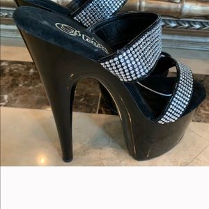 New Pleaser Rhinestone Heels Size 7